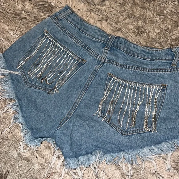 Denim Shorts Fashion Nova Fringe Jeans Andwang Fringe Denim Short